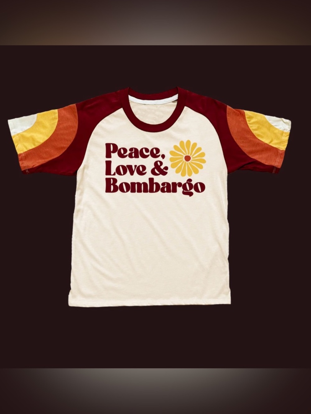 Peace Love & Bombargo Custom Cut & Sew Tee Shirt Unisex Size SM